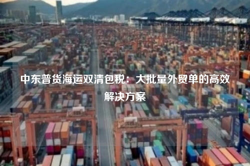 中东普货海运双清包税：大批量外贸单的高效解决方案