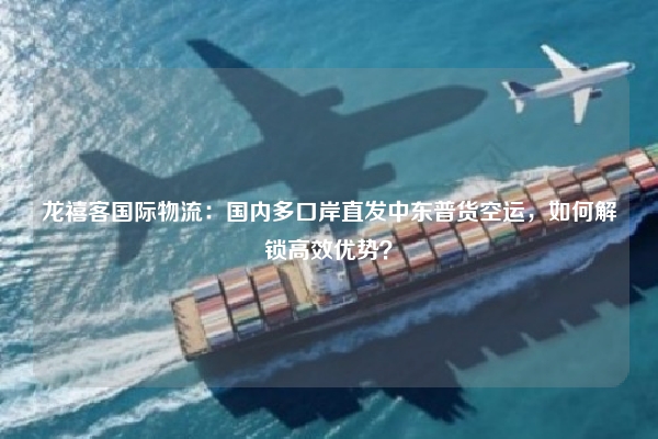 龙禧客国际物流：国内多口岸直发中东普货空运，如何解锁高效优势？