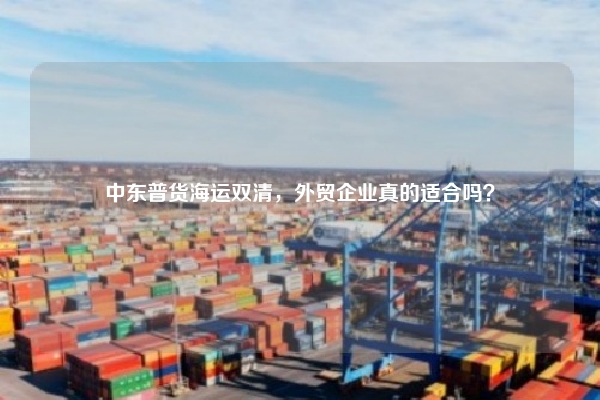 中东普货海运双清，外贸企业真的适合吗？