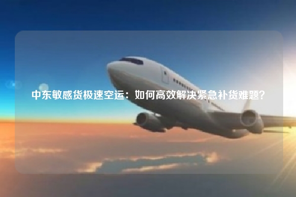 中东敏感货极速空运：如何高效解决紧急补货难题？