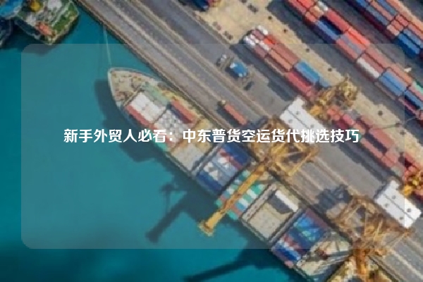 新手外贸人必看：中东普货空运货代挑选技巧