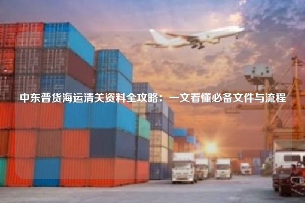 中东普货海运清关资料全攻略:一文看懂必备文件与流程