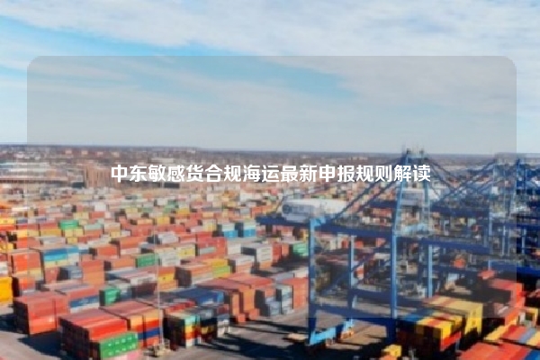 中东敏感货合规海运最新申报规则解读