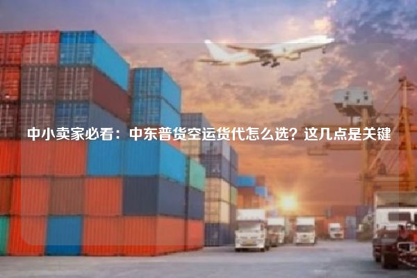 中小卖家必看：中东普货空运货代怎么选？这几点是关键