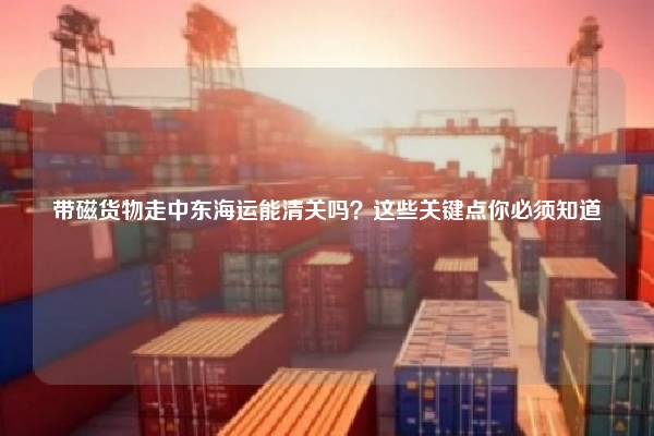 带磁货物走中东海运能清关吗？这些关键点你必须知道
